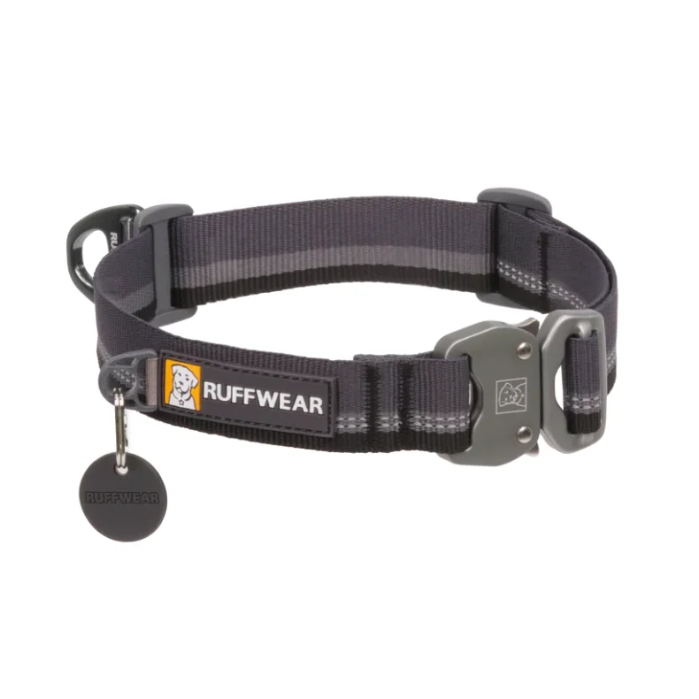 Gr� Top Rope halsb�nd med metalsp�nde - Ruffwear