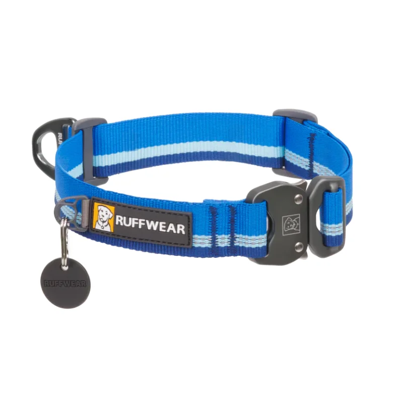 Bl� Top Rope halsb�nd med metalsp�nde - Ruffwear