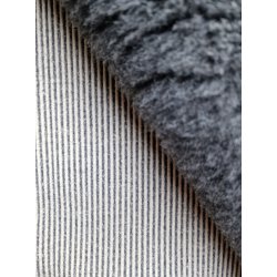 Vetbed med gummi bagside - Ensfarvet Koksgr 