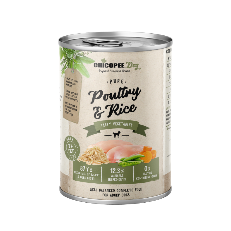 Chicopee Dog Adult Poultry &amp; Rice 6 x 800 gram