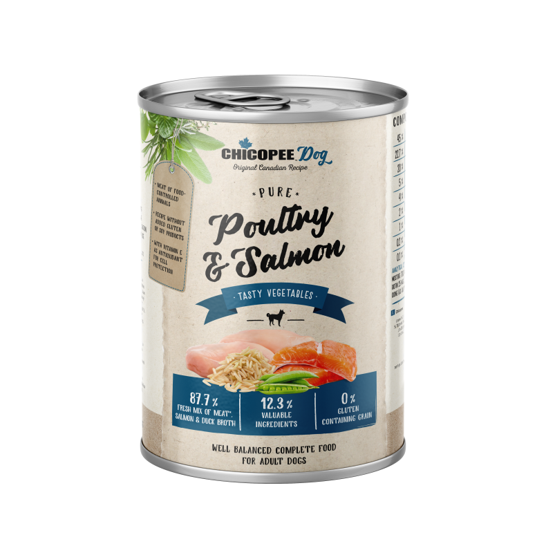Chicopee Dog Adult Poultry &amp; Salmon 12 x 400 gram