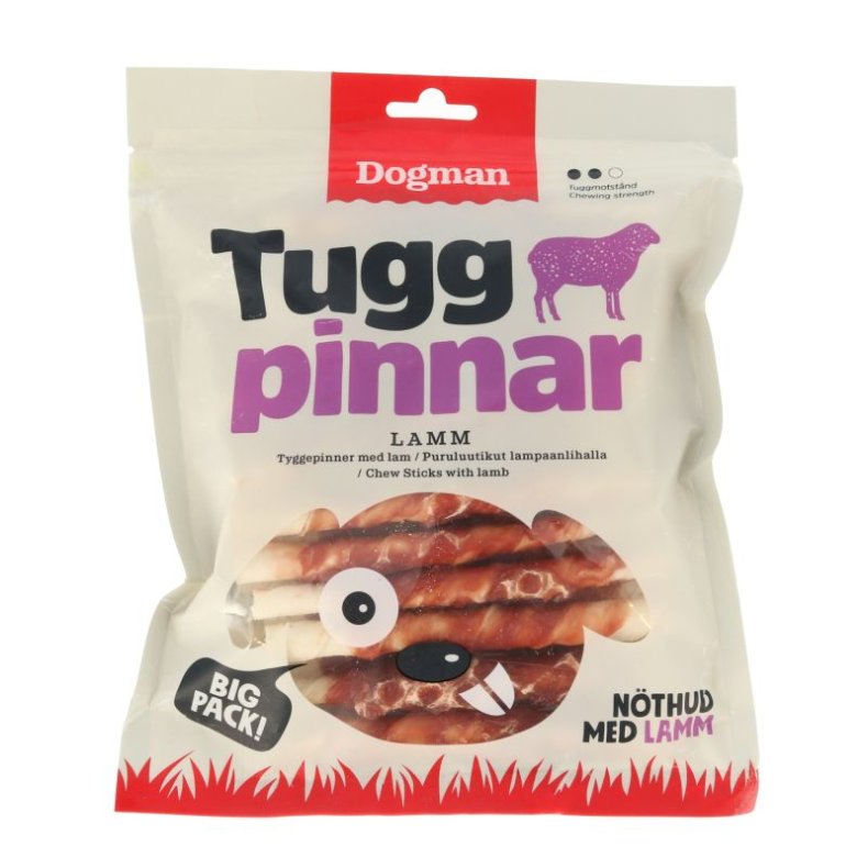 Dogmans big pack tyggeben med lam 25 stk