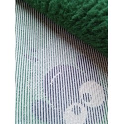 Vetbed med gummi bagside - Grn med fr 