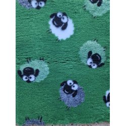 Vetbed med gummi bagside - Grn med fr 