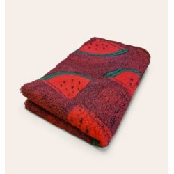 Vetbed med gummi bagside - Vandmelon 