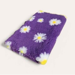 Vetbed med gummi bagside - Marguerit (Daisy) Lilla