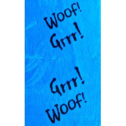 Vetbed med gummi bagside - Grrr! Woof - turkis