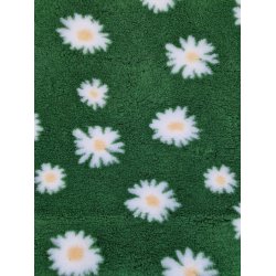 Vetbed med gummi bagside - Marguerit (Daisy) Grn