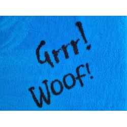 Vetbed med gummi bagside - Grrr! Woof - turkis