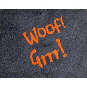 Vetbed med gummi bagside - Grrr! Woof - Orange