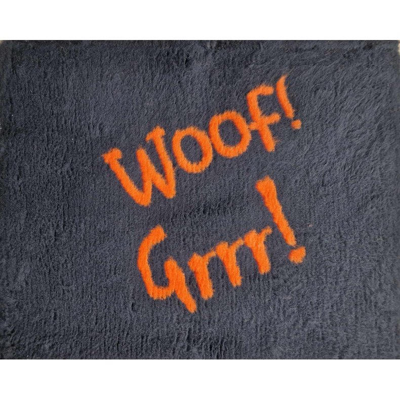 Vetbed med gummi bagside - Grrr! Woof - Orange