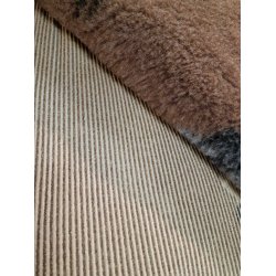 Vetbed med gummi bagside - brun med fr 