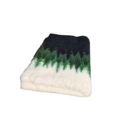 Vetbed med gummi bagside - Pinewood Forest Grn