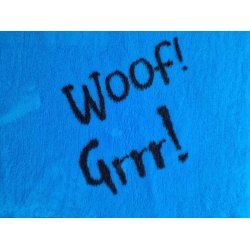 Vetbed med gummi bagside - Grrr! Woof - turkis