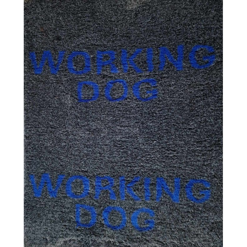 Vetbed med gummi bagside - WORKING DOG - koksgr/bl