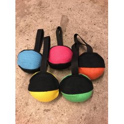 Lille bide stofbold med gummi og hndtag