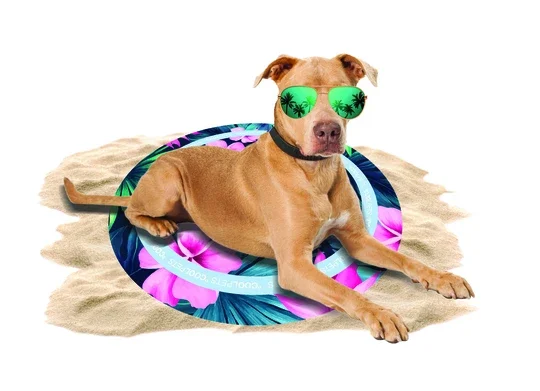 CoolPets tropisk premium kølemåtte blomt - Tæpper Senge - hundeudstyr