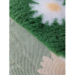 Vetbed med gummi bagside - Marguerit (Daisy) Grn