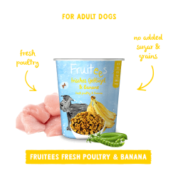 Fruitees med frisk fjerkr� og banan