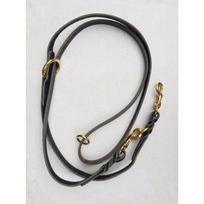 Hundefrer line lder dobbelt 180 cm(patrulje rem)