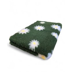 Vetbed med gummi bagside - Marguerit (Daisy) Grn
