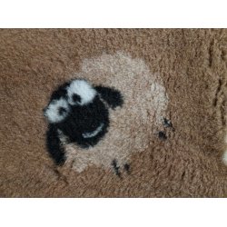 Vetbed med gummi bagside - brun med fr 