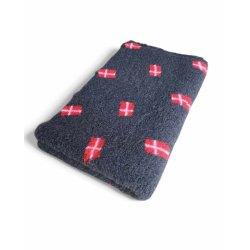 Vetbed med gummi bagside - Sm dannebrogsflag